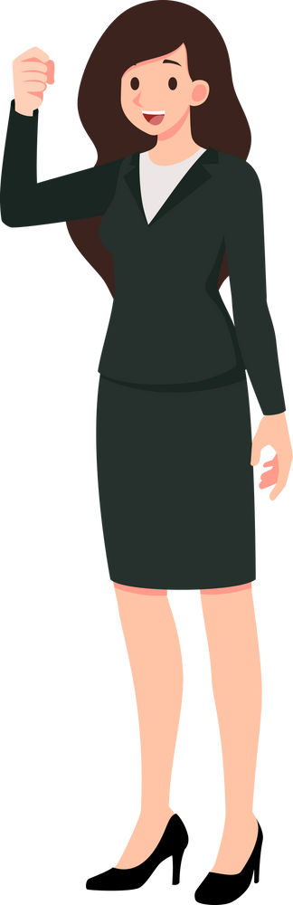 Businesswoman Standing Illustration