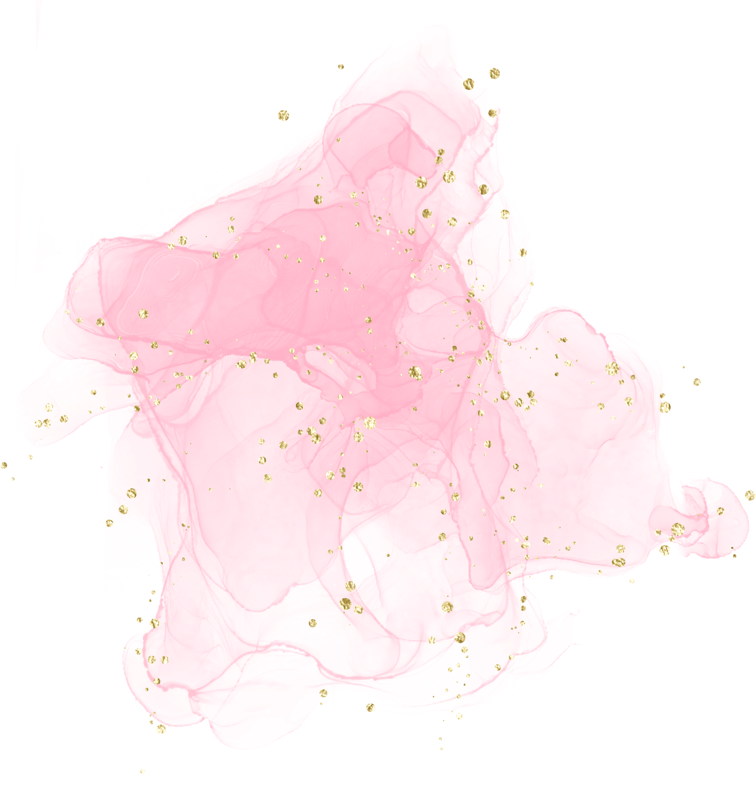 Alcohol Ink and Gold Glitter